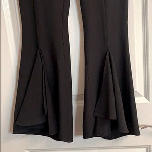 Zara Flare Leg Ruffle High Waist Trouser Pants